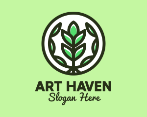 Organic Farming Emblem logo design