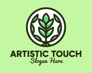 Organic Farming Emblem logo design