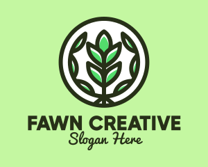 Organic Farming Emblem logo design