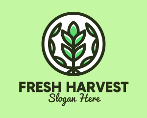 Veggie - Organic Farming Emblem logo design