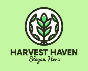 Crop - Organic Farming Emblem logo design