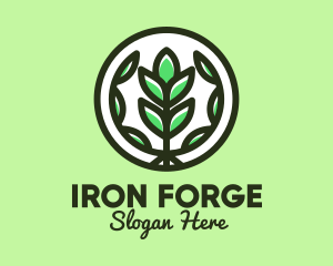 Organic Farming Emblem logo design