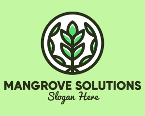 Mangrove - Organic Farming Emblem logo design