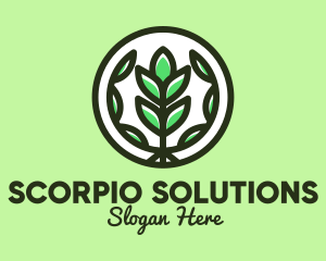 Organic Farming Emblem logo design