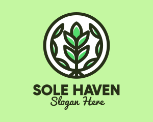 Organic Farming Emblem logo design