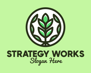 Organic Farming Emblem logo design