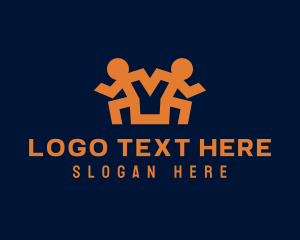 Orange - Runner Pose Letter Y logo design