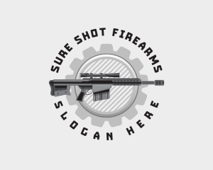 Military Artillery Firearm logo design