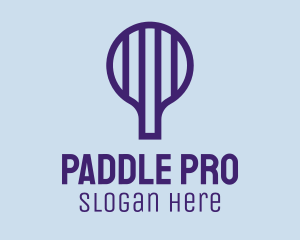 Minimalist Table Tennis Paddle  logo design