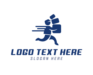 Boxes - Delivery Man Parcel logo design