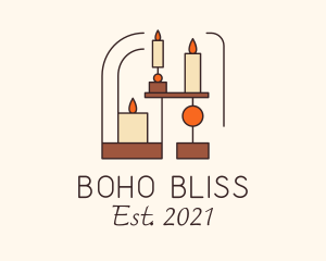 Boho Spa Candle logo design