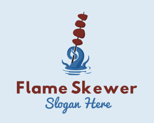 Skewer - Seafood Skewer Restaurant logo design