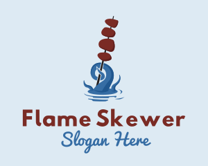 Seafood Skewer Restaurant logo design