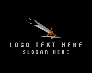Dagger - Broken Knight Sword logo design