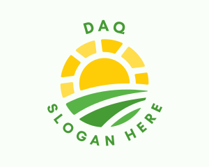 Green Sun - Sun Nature Farm Field logo design