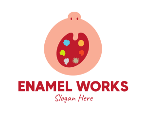 Enamel - Screaming Art Palette logo design