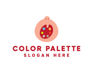 Screaming Art Palette logo design