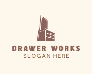 Drawer - Mirror Dresser Furniture logo design