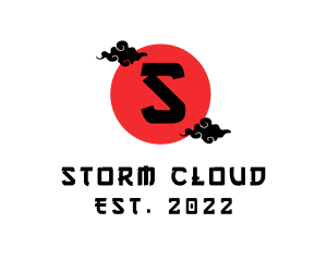 Traditional Japanese Cloud  logo design