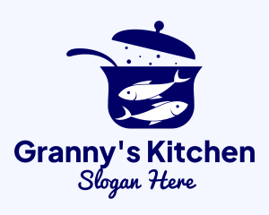 Fish Cooking Pot logo design