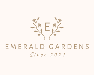 Plant Foliage Wreath logo design