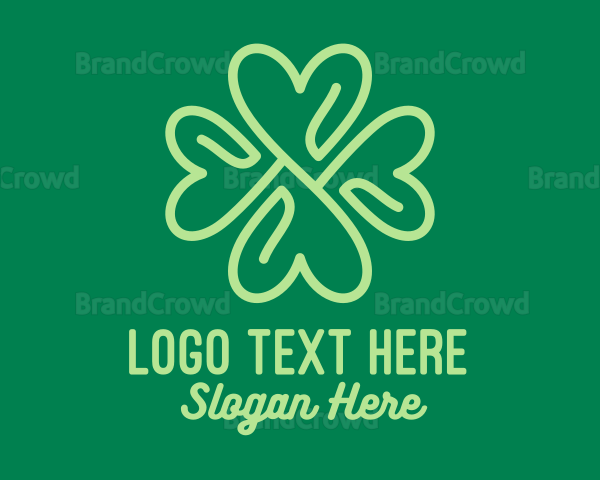 Green Heart Clover Logo