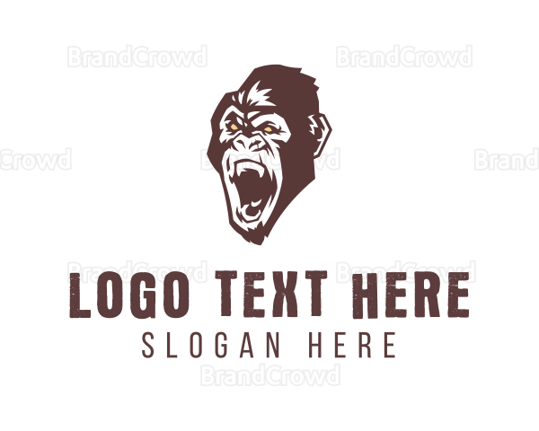 Angry Wild Gorilla Logo