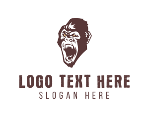 Safari - Angry Wild Gorilla logo design