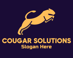 Cougar - Galloping Wild Panther logo design