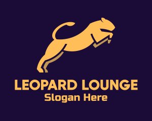 Leopard - Galloping Wild Panther logo design