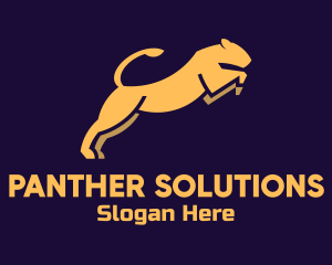 Galloping Wild Panther logo design