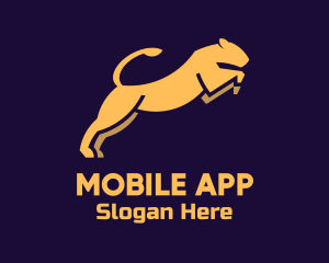 Cougar - Galloping Wild Panther logo design