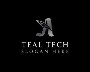 Leaf Tech Company Letter A logo design