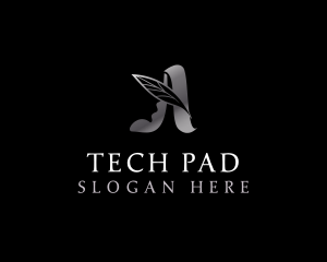 Leaf Tech Company Letter A logo design