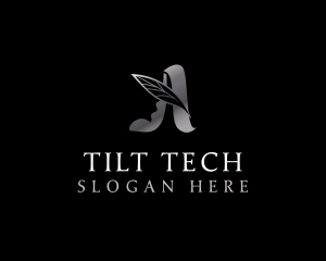 Leaf Tech Company Letter A logo design