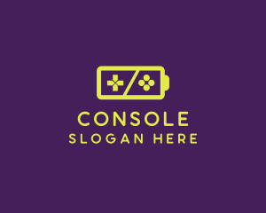 Gaming Console Controller Battery logo design