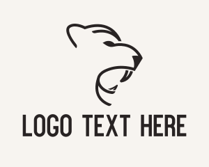 Fangs - Black Safari Tiger logo design