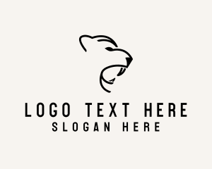 Black - Tiger Beast Animal logo design