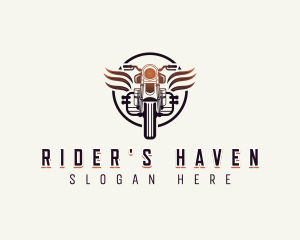 Racer Motorcycle Rider logo design