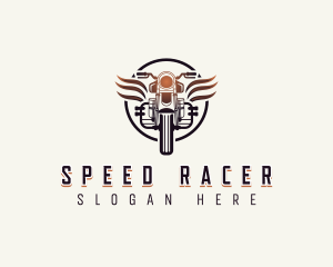 Racer Motorcycle Rider logo design