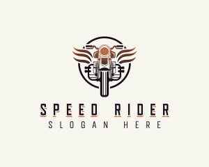 Racer Motorcycle Rider logo design