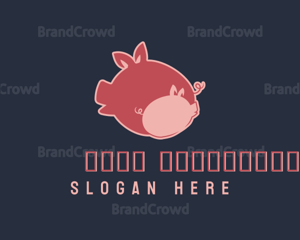 Piglet Pig Farm Logo