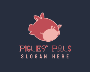 Piglet Pig Farm logo design