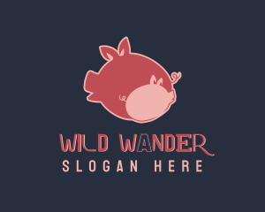 Piglet Pig Farm logo design