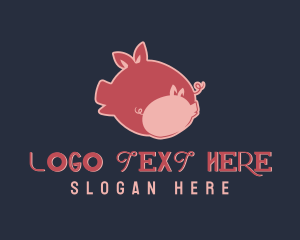 Piglet Pig Farm Logo