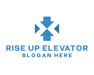 Elevator - Colorful Arrow Directions logo design