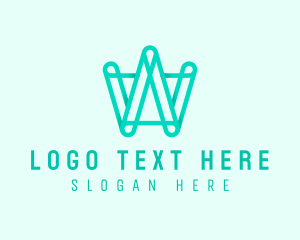 Polygon - Modern Geometric Letter W Business logo design