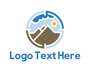 Rock Climber - Sky Mountain Target logo design