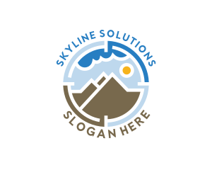 Sky - Mountain Sky Hiking logo design