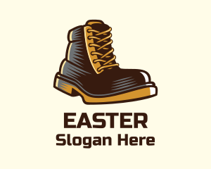 Leather Boots Footwear Logo